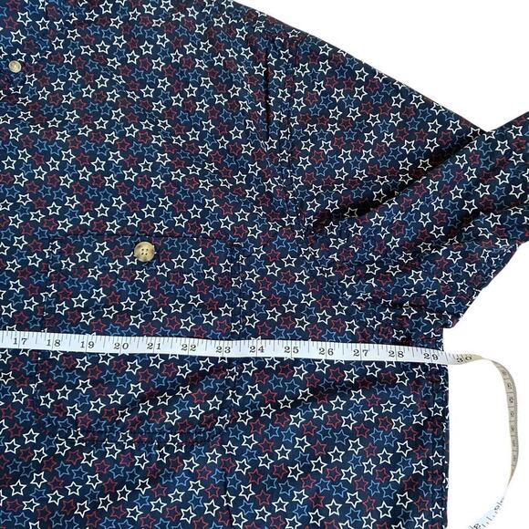 Duluth & Lands’ End Budle of Two Button Down Shirts Navy Paisley /Star Print 2XL - Picture 8 of 16